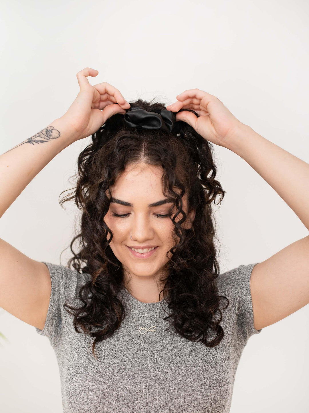 Faux Leather Scrunchie