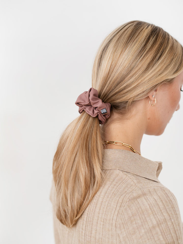 Faux Leather Scrunchie